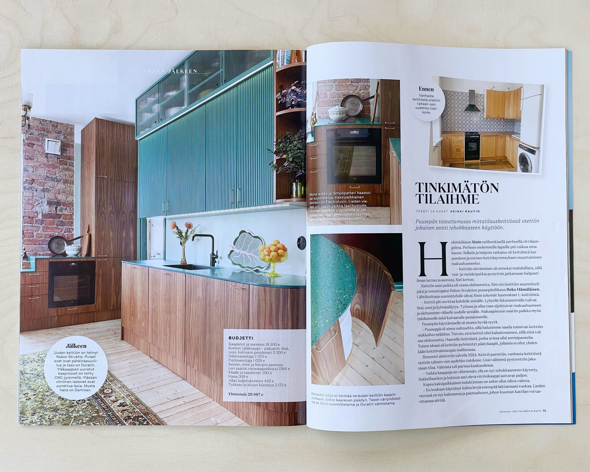 Custom made kitchen by Reko Hämäläinen / Rekon Struktio